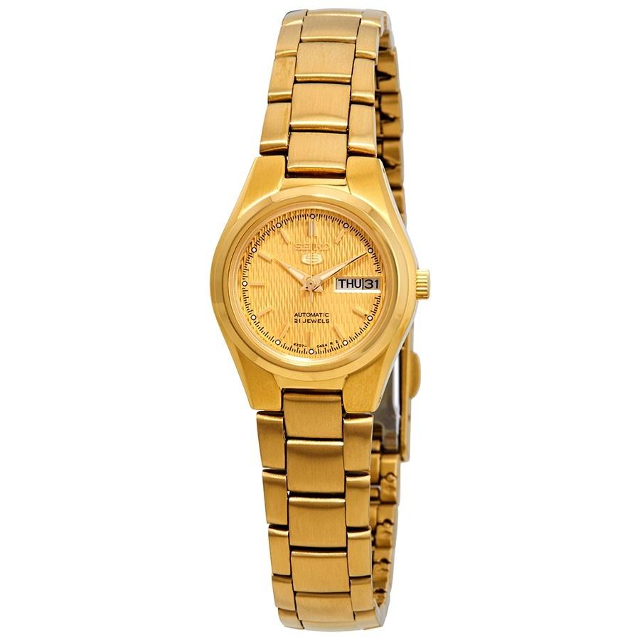 Seiko Seiko 5 Automatic Gold-Tone Dial Women's Watch SYMC18