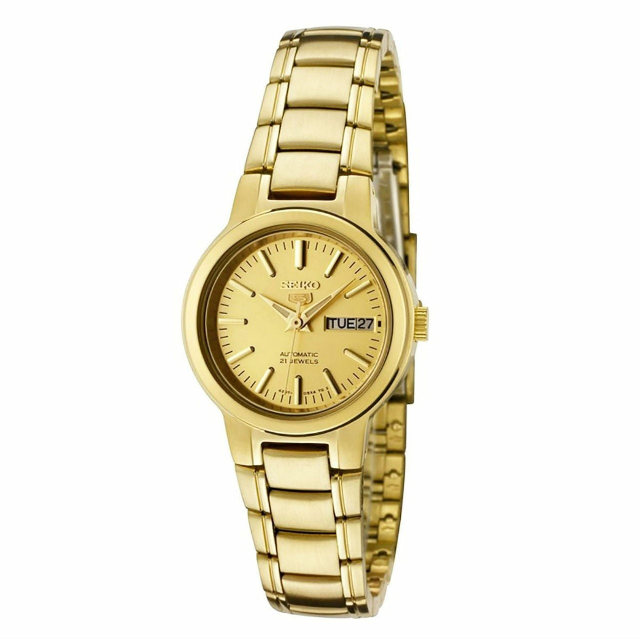 Seiko Series 5 Automatic Gold Dial Women's Watch SYME46