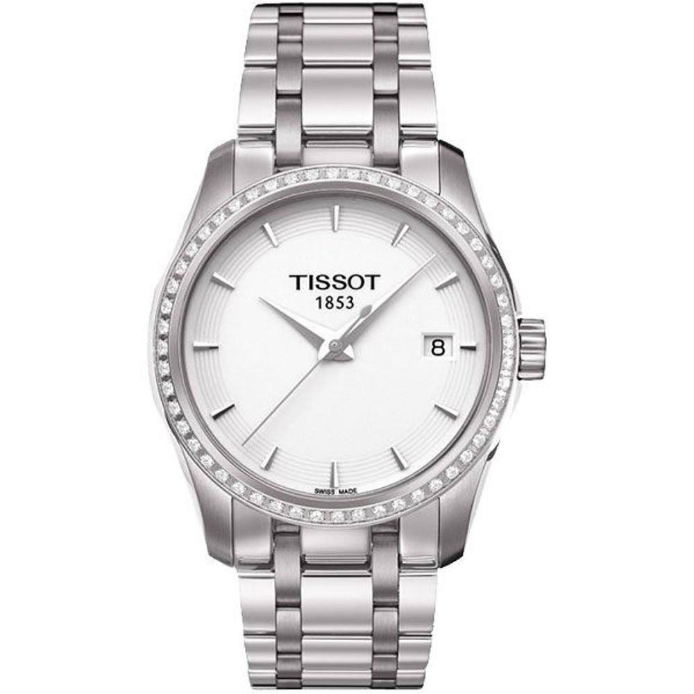 Tissot Couturier Quartz Diamond White Dial Women's Watch T0352106101100