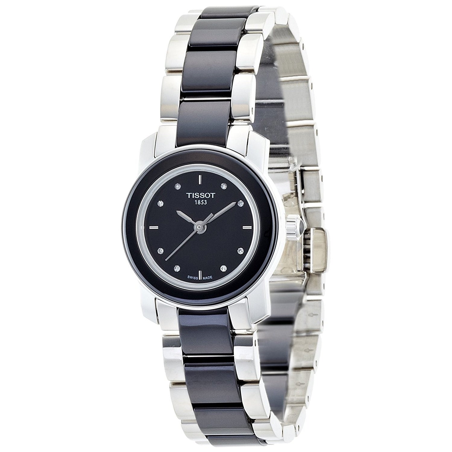 Tissot Cera Quartz Diamond Black Dial Women's Watch T0642102205600