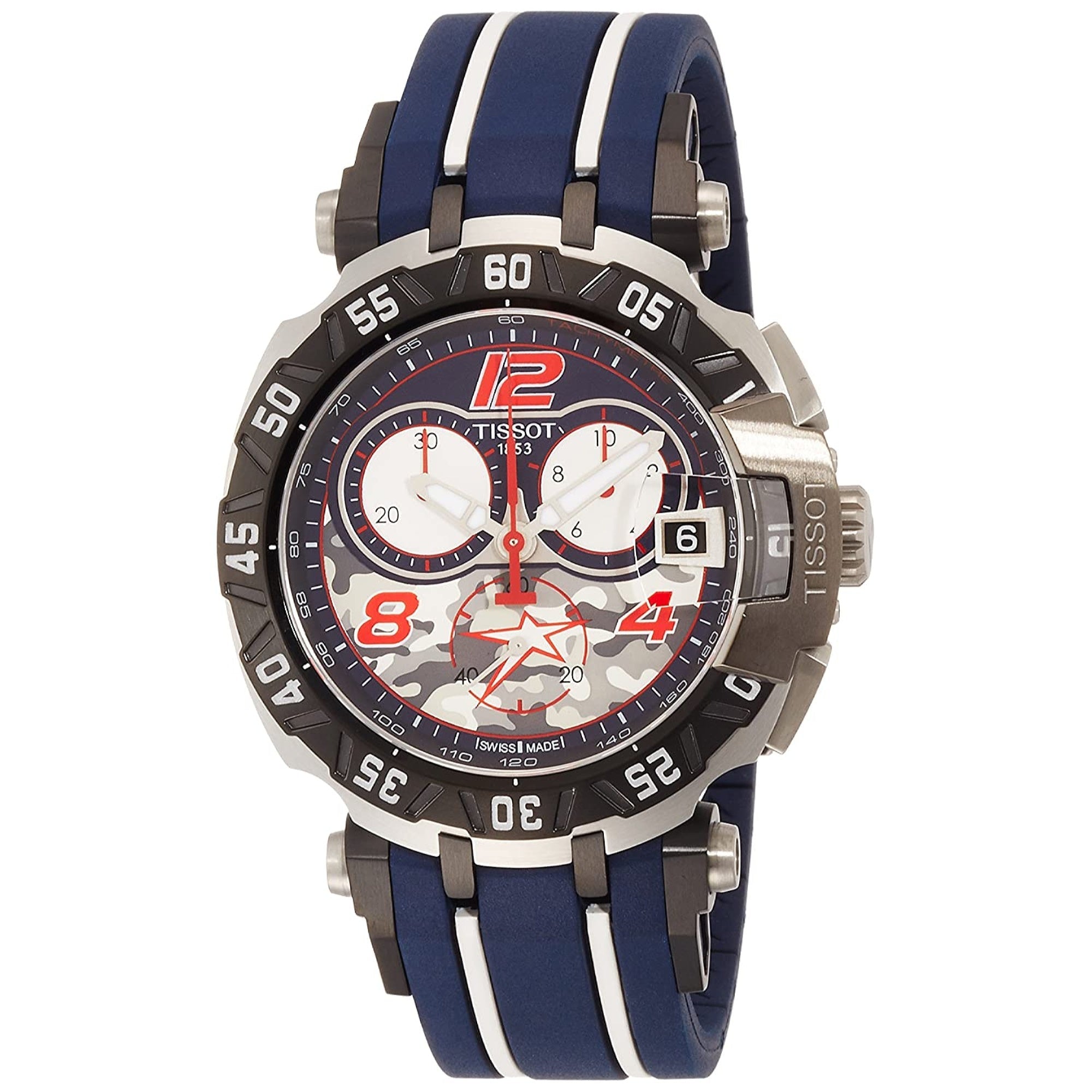 Tissot T-Race Quartz Chronograph Nicky Hayden Ambassador 2016 Edition Blue Dial Men's Watch T0924172705703