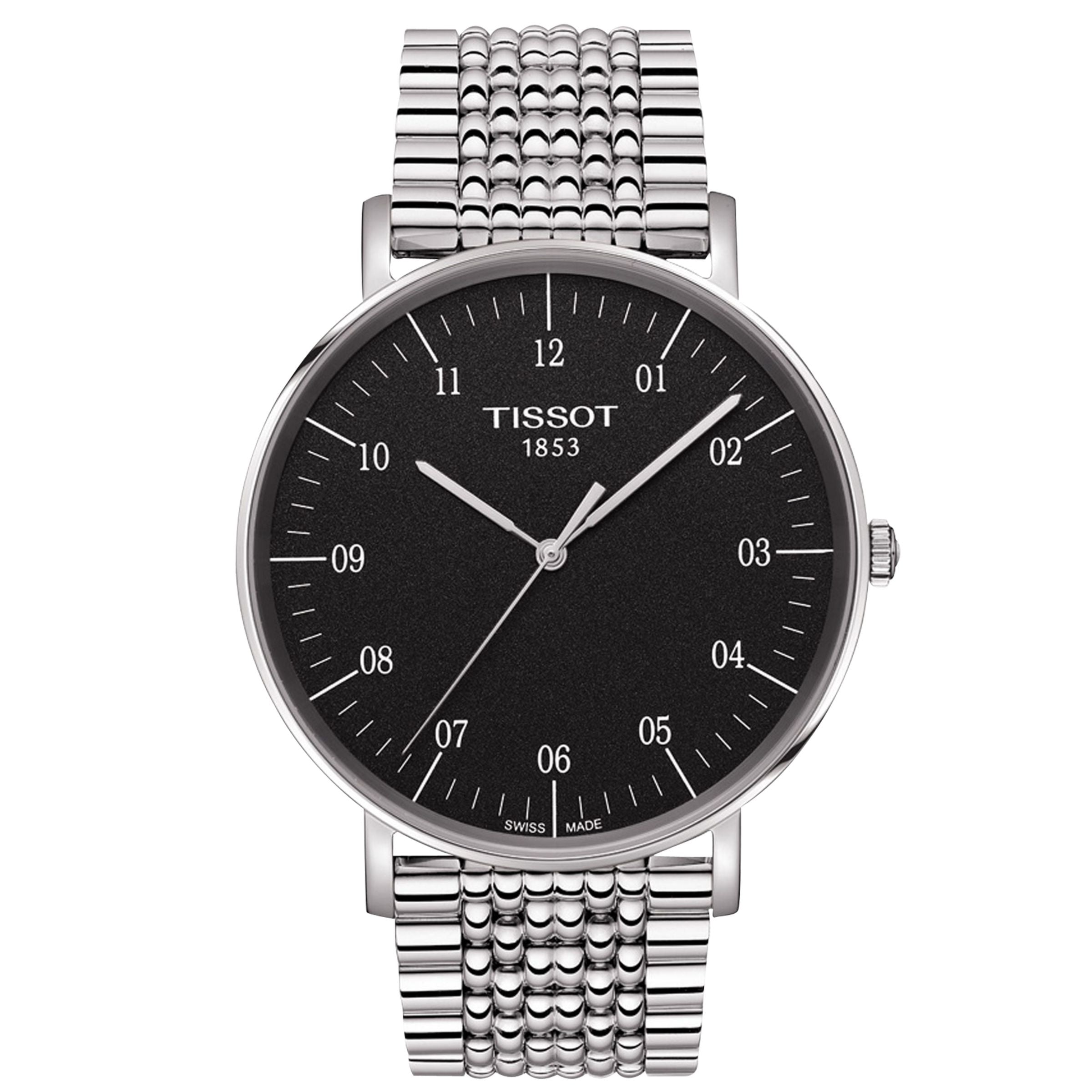 Tissot T-Classic Everytime Quartz Black Dial Men's Watch T1096101107700