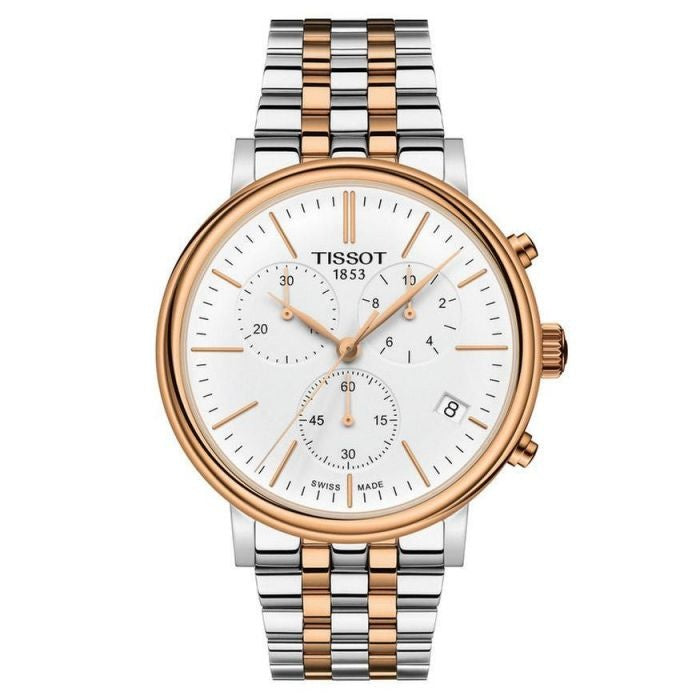 Tissot Carson Quartz Chronograph White Dial Men's Watch T1224172201100