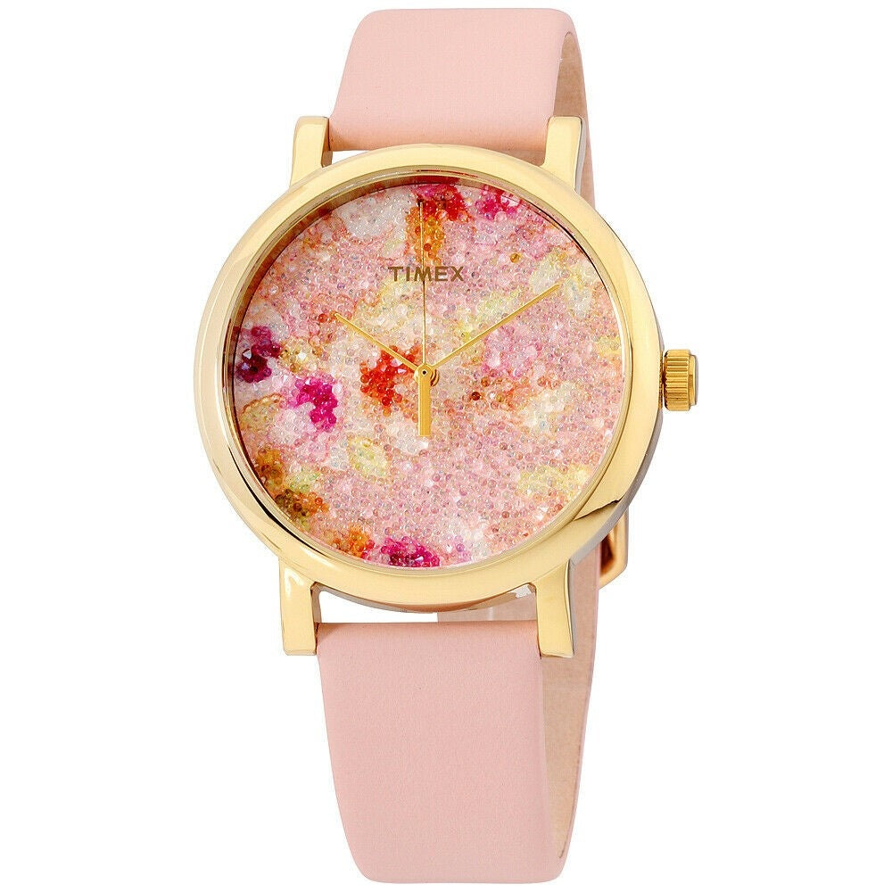 Timex Crystal Bloom Quartz Pink Swarovski Crystal Pink Dial Women's Watch TW2R66300