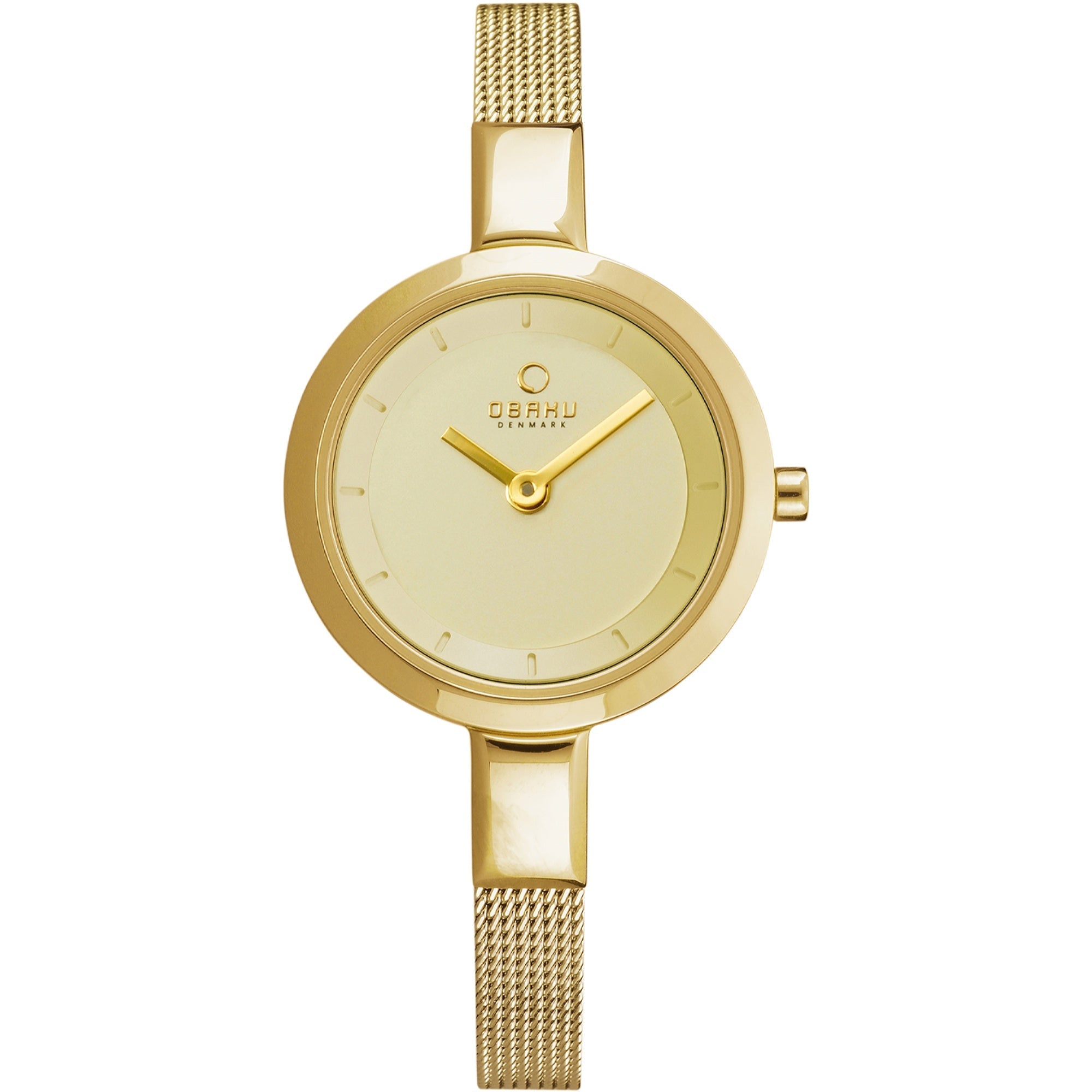 Obaku  Quartz Denmark Gold Dial Women's Watch V129LXGGMG