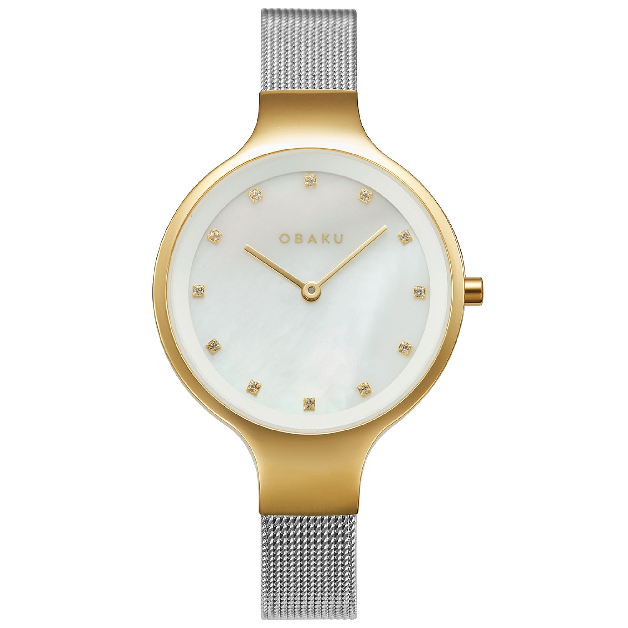 Obaku  Quartz Classic White Dial Women's Watch V173LXGWMC2