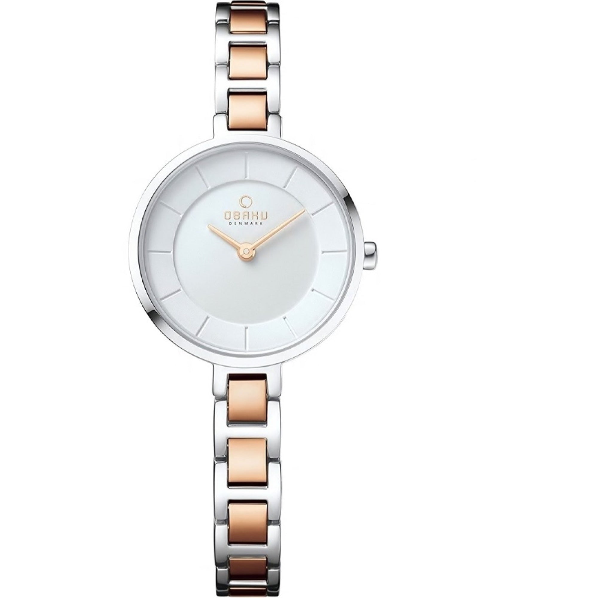 Obaku Obaku Vind Peach Quartz Silver Dial Women's Watch V183LXCISC