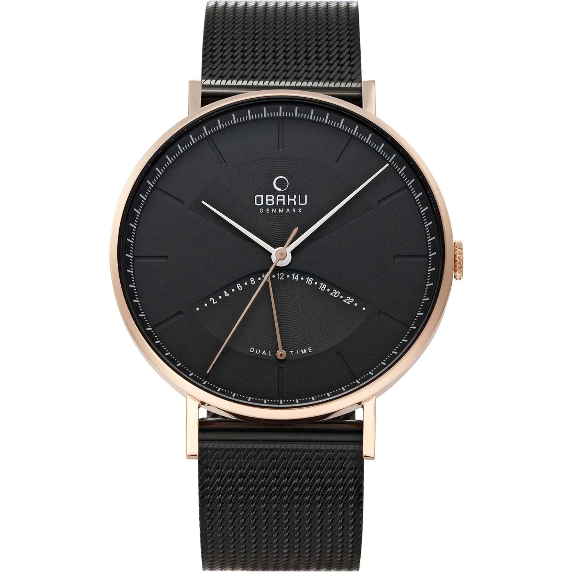 Obaku  Quartz Classic Black Dial Men's Watch V213GUVBMB