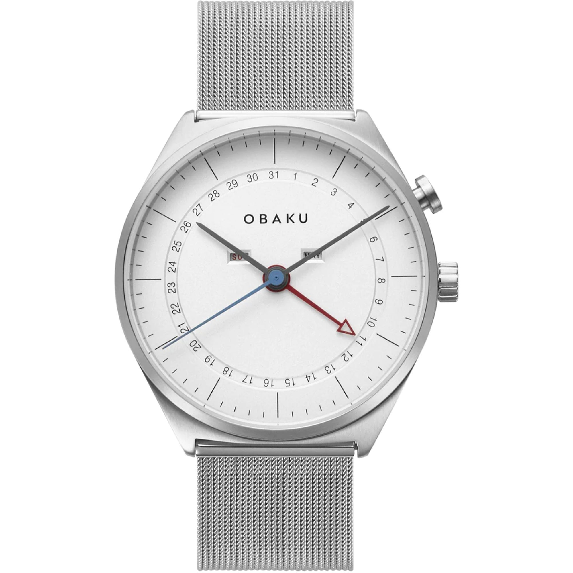 Obaku  Quartz Dato White Dial Men's Watch V242GMCIMC