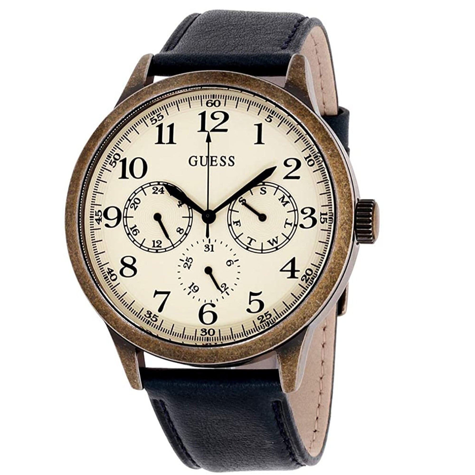 Guess  Quartz Boulder White Dial Men's Watch W1101G2