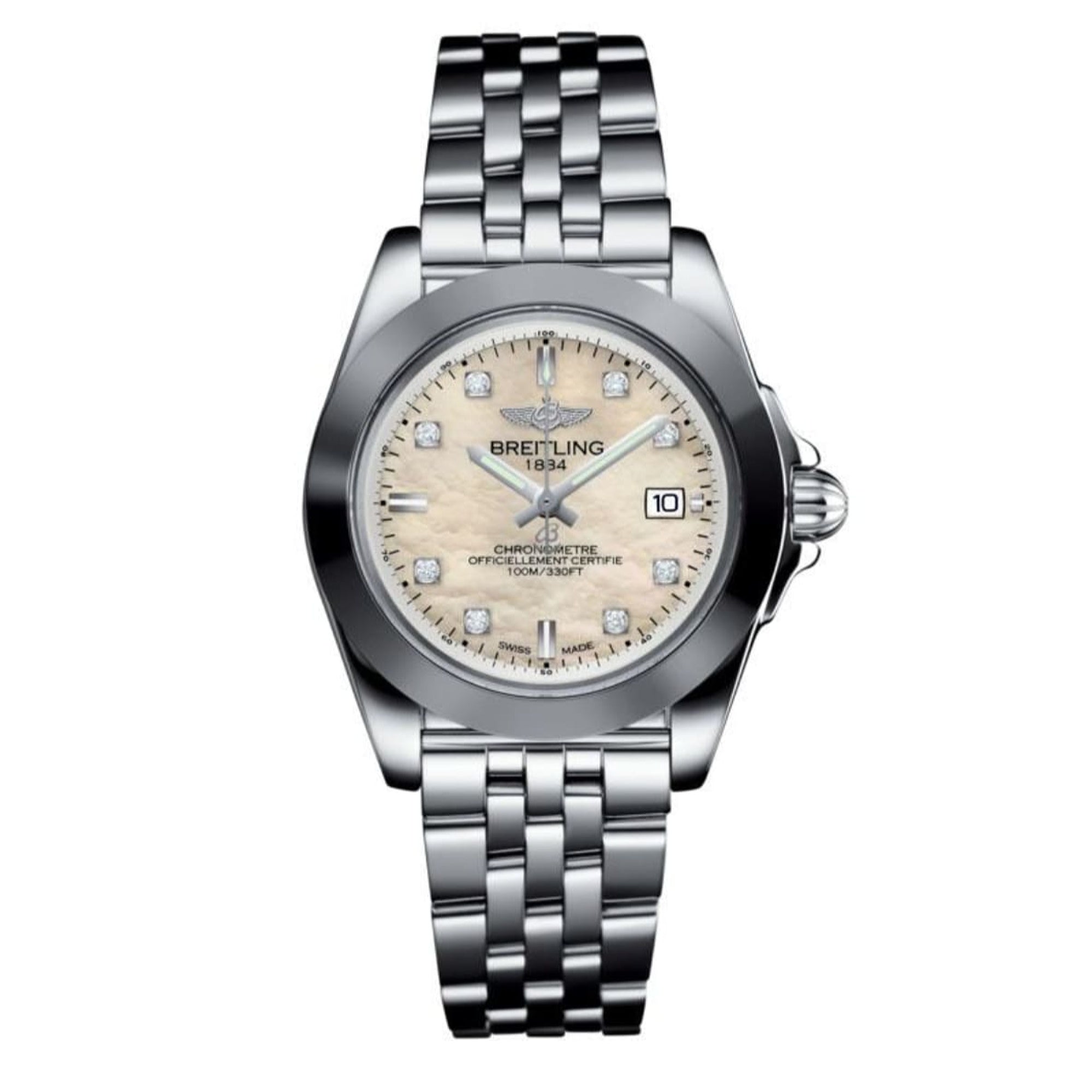 Breitling Galactic 32 Sleek Edition Quartz Mother of Pearl Dial Women'S Watch W7133012-A801-792A