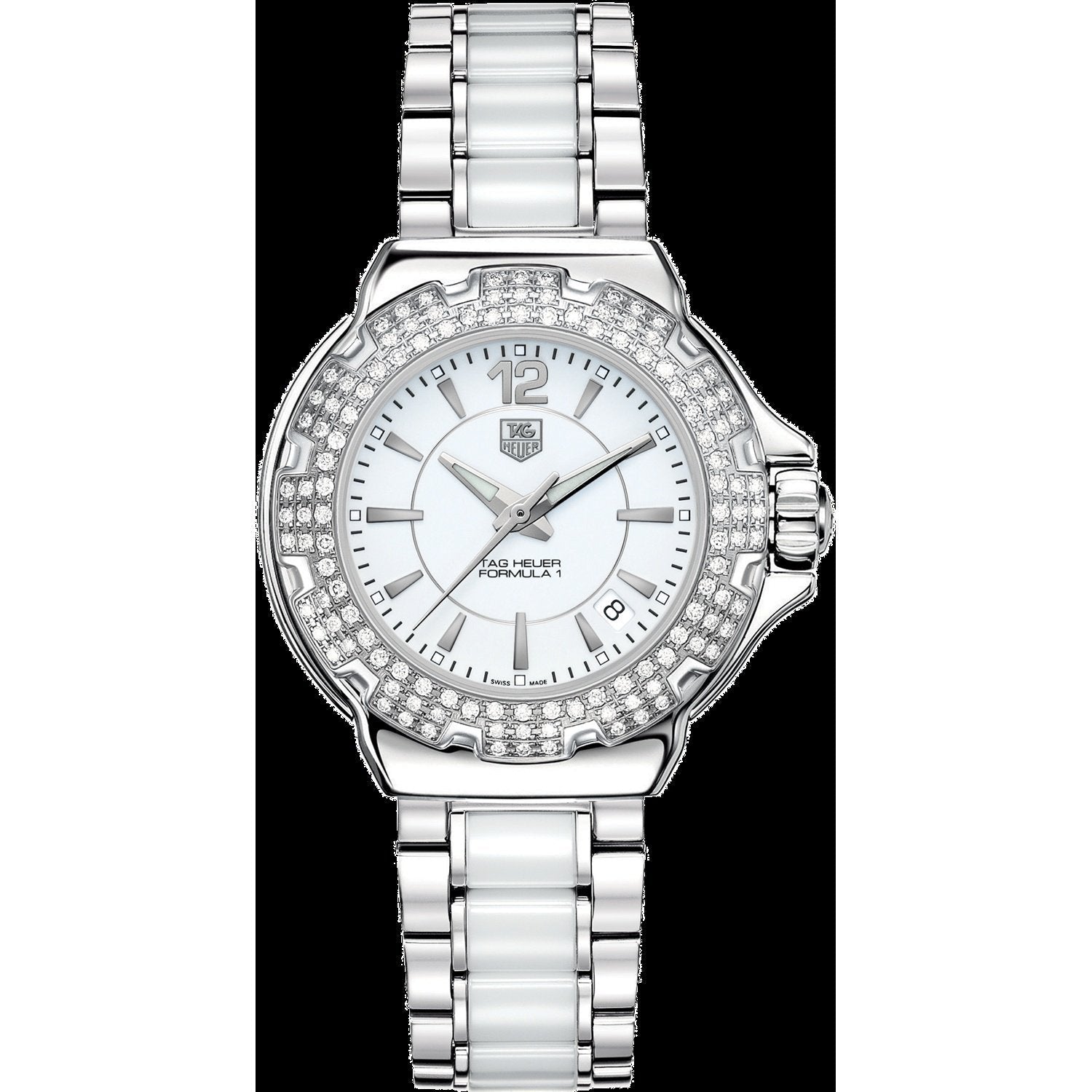 Tag Heuer Formula One Quartz Diamond White Dial Women's Watch WAH1215.BA0861