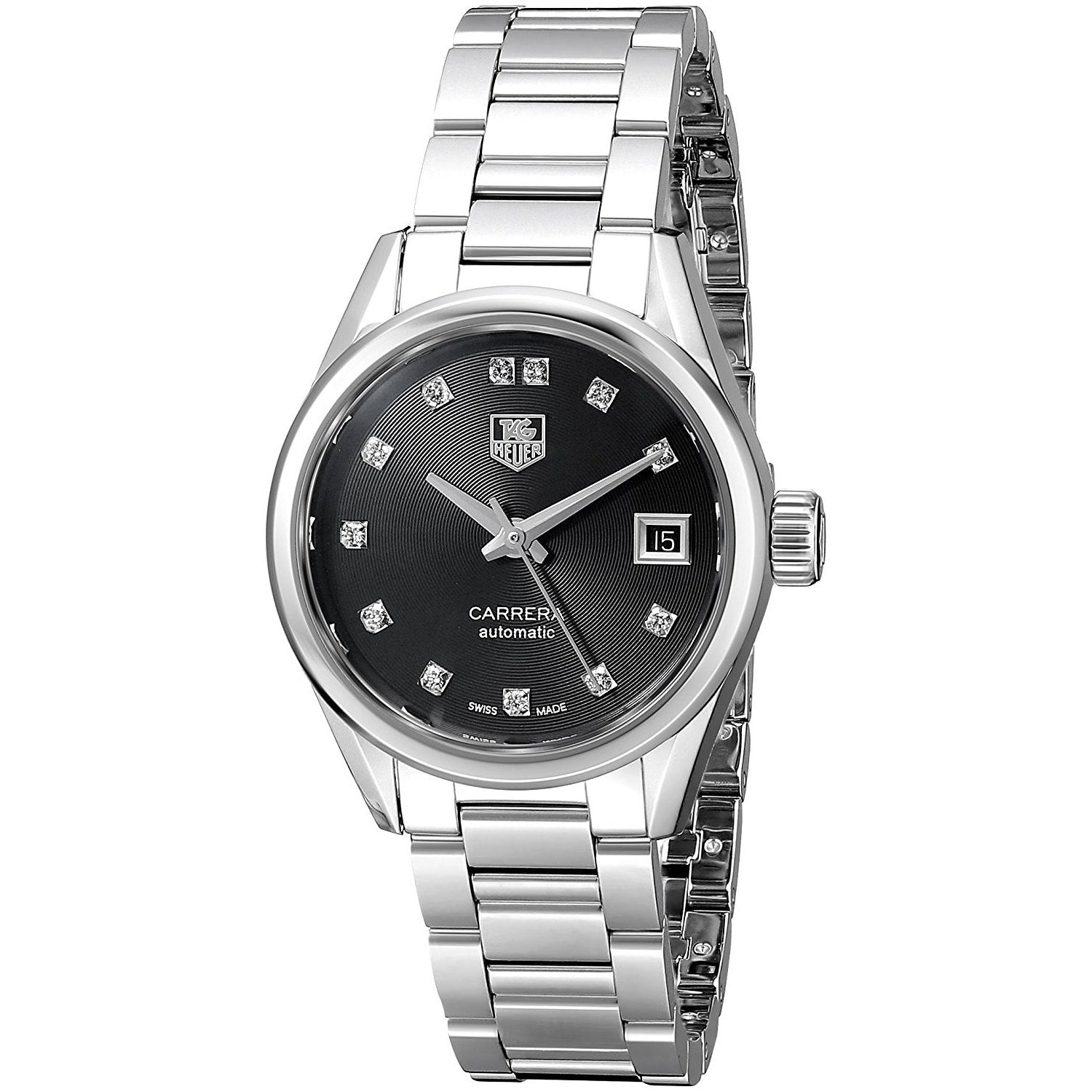 Tag Heuer Carrera Calibre 9 Automatic Diamond Automatic Black Dial Women's Watch WAR2413.BA0770