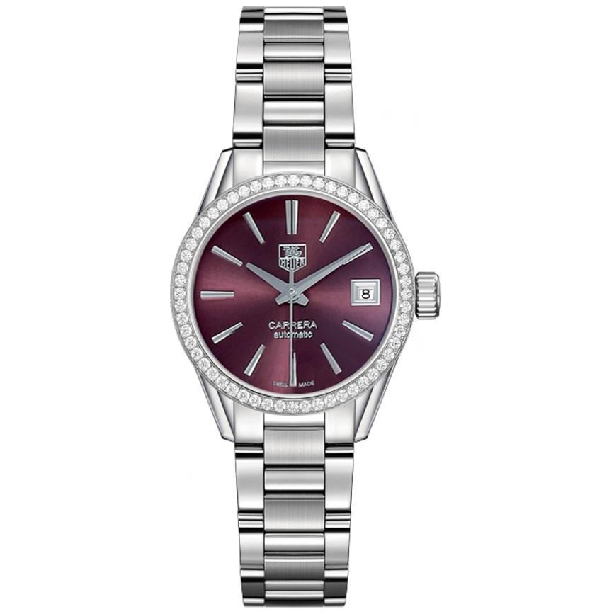 Tag Heuer Carrera Calibre 9 Automatic Automatic Burgundy Dial Women's Watch WAR2418.BA0776