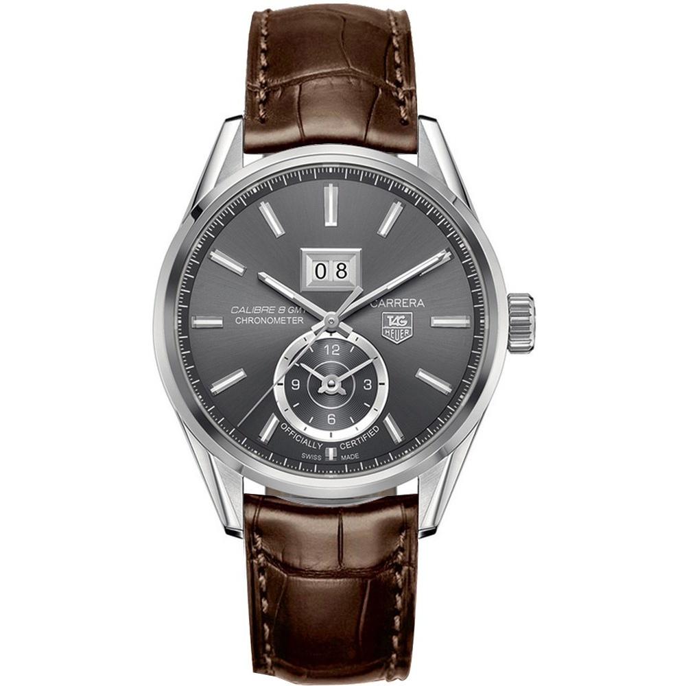 Tag Heuer Carrera Calibre 8 Automatic GMT Automatic Grey Dial Men's Watch WAR5012.FC6291