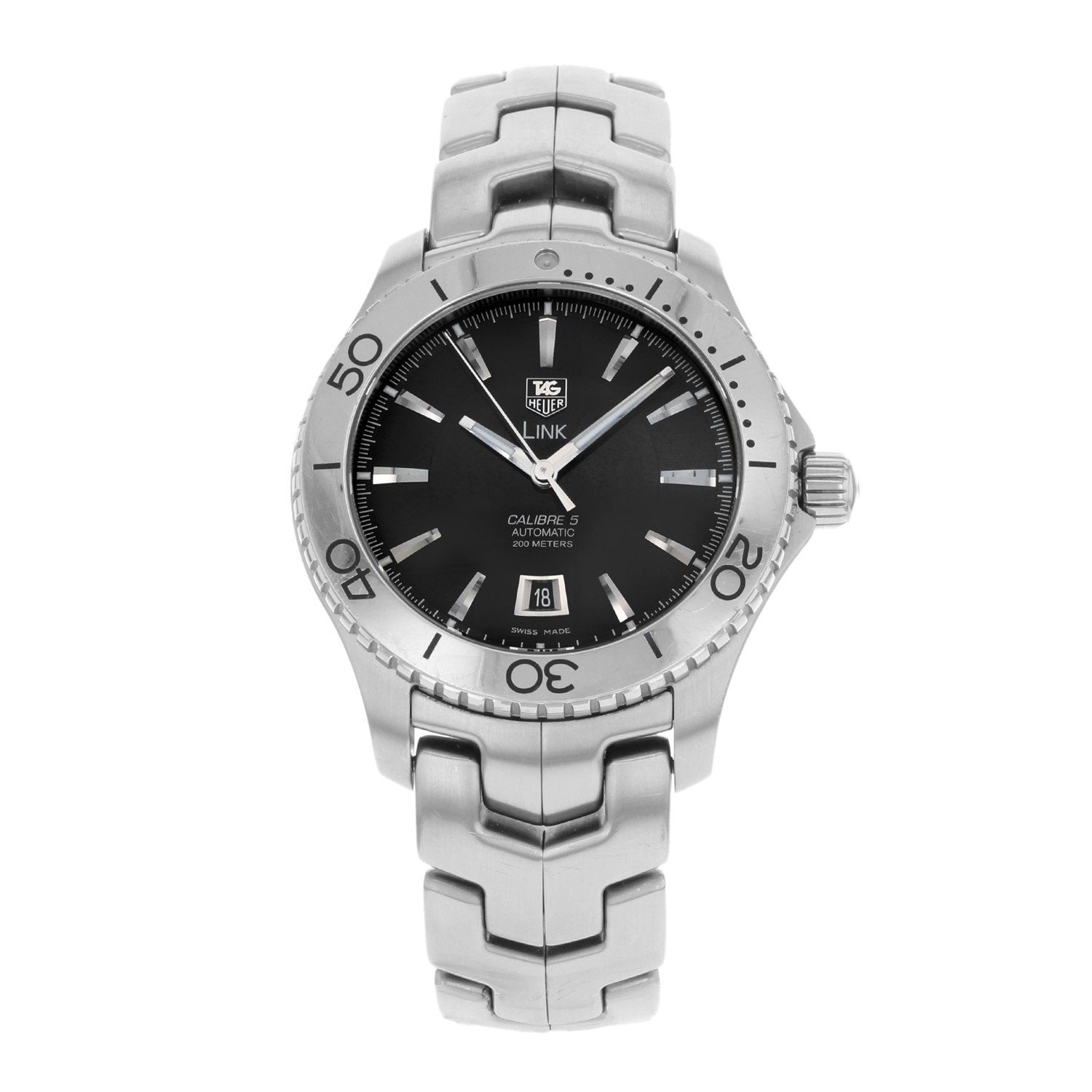 Tag Heuer Link Calibre 5 Automatic Automatic Black Dial Men's Watch WJ201A.BA0591